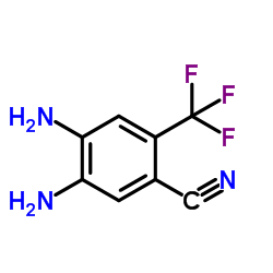 4,5-二氨基-2-(三氟甲基)苯甲腈结构式