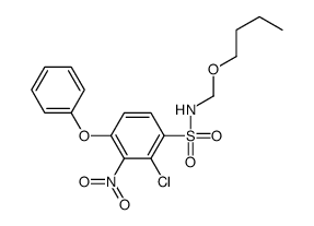 N-(butoxymethyl)-2-chloro-3-nitro-4-phenoxybenzenesulfonamide Structure