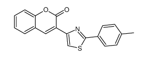 3-[2-(4-methylphenyl)-1,3-thiazol-4-yl]chromen-2-one结构式