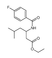 ethyl 3-[(4-fluorobenzoyl)amino]-5-methylhexanoate结构式