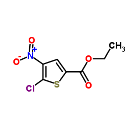 5-氯-4-硝基噻吩-2-羧酸乙酯结构式