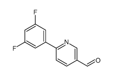 6-(3,5-二氟苯基)-3-吡啶羧醛结构式