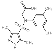{(3,5-Dimethylphenyl)[(3,5-dimethyl-1H-pyrazol-4-yl)sulfonyl]amino}acetic acid Structure