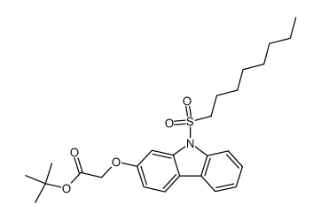 [9-(Octane-1-sulfonyl)-9H-carbazol-2-yloxy]-acetic acid tert-butyl ester Structure