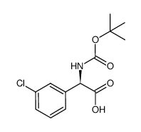 (R)-2-((叔丁氧基羰基)氨基)-2-(3-氯苯基)乙酸结构式