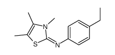 N-(4-ethylphenyl)-3,4,5-trimethyl-1,3-thiazol-2-imine结构式