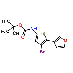 2-Methyl-2-propanyl [4-bromo-5-(3-furyl)-2-thienyl]carbamate Structure