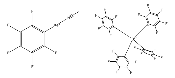 [(C6F5)Xe(acetonitrile)]B(C6F5)4结构式