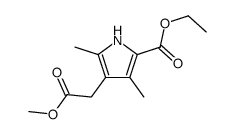 ethyl 4-(2-methoxy-2-oxoethyl)-3,5-dimethyl-1H-pyrrole-2-carboxylate结构式