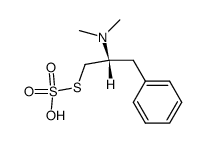 (+)-thiosulfuric acid S-(2-dimethylamino-3-phenyl-propyl ester)结构式