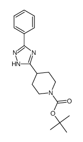 tert-butyl 4-(3-phenyl-1H-1,2,4-triazol-5-yl)piperidine-1-carboxylate Structure