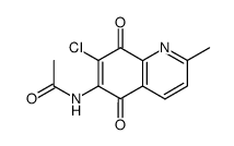 N-(7-chloro-2-methyl-5,8-dioxo-5,8-dihydro-[6]quinolyl)-acetamide结构式