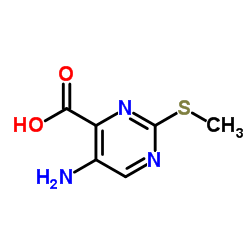 2-(甲硫基)-5-氨基嘧啶-4-甲酸结构式