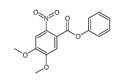 2-硝基-4,5-二甲氧基苯甲酸苯酯结构式