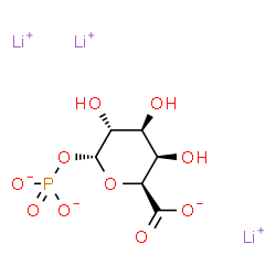 ALPHA-D-GALACTURONIC ACID 1-PHOSPHATE LITHIUM SALT Structure