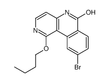 9-溴-1-丁氧基苯并[c][1,6]萘啶-6(5H)-酮结构式