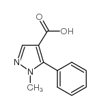 1-甲基-5-苯基-1H-吡唑-4-羧酸结构式