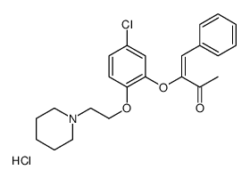 (Z)-3-(5-Chloro-2-(2-piperidinoethoxy)phenoxy)-4-phenyl-3-buten-2-one hydrochloride hydrate Structure