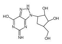 5-amino-3-[(1R,2S,3S,4R)-2,3-dihydroxy-4-(hydroxymethyl)cyclopentyl]-2H-triazolo[4,5-d]pyrimidin-7-one结构式