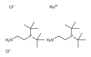二氯双[(2-叔丁基膦)乙基胺]钌(II)结构式