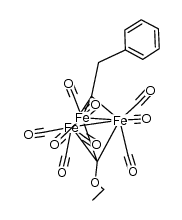 (iron)3(CO)9(μ3-COEt)(μ3-CCH2Ph) Structure