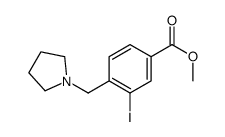 3-碘-4-(吡咯烷-1-甲基)苯甲酸甲酯结构式