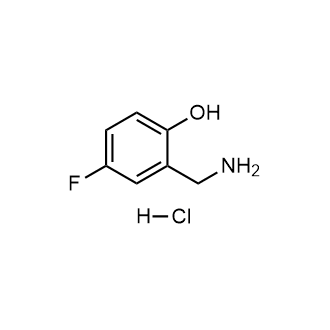 2-(氨基甲基)-4-氟苯酚盐酸盐结构式