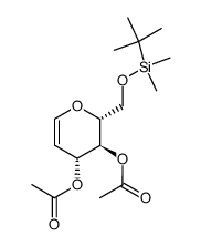 3,4-二-O-乙酰基-6-O-(叔丁基二甲基甲硅烷基)-D-葡萄糖结构式
