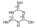 4,6-二氨基-2-羟基-1,3,5-三嗪-13C3结构式