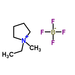 1-乙基-1-甲基吡咯烷鎓四氟硼酸盐结构式