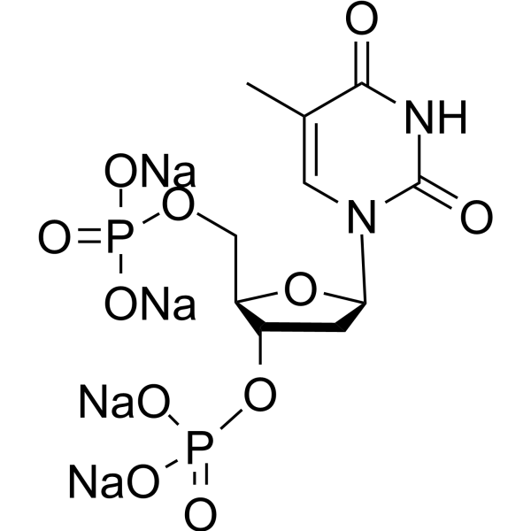 Thymidine 3',5'-diphosphate tetrasodium结构式