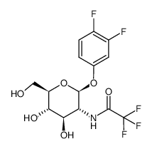 N-((2S,3R,4R,5S,6R)-2-(3,4-difluorophenoxy)-4,5-dihydroxy-6-(hydroxymethyl)tetrahydro-2H-pyran-3-yl)-2,2,2-trifluoroacetamide结构式