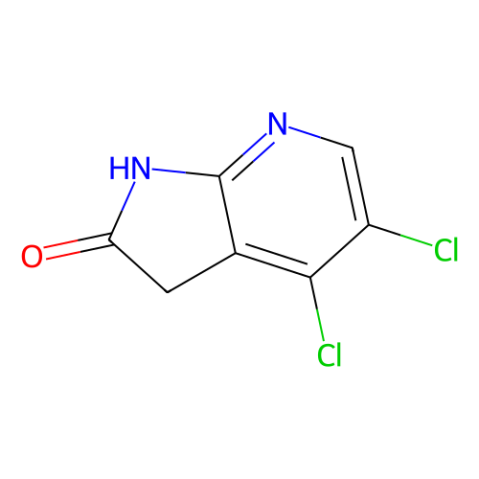 4,5-dichloro-1,3-dihydropyrrolo[2,3-b]pyridin-2-one结构式
