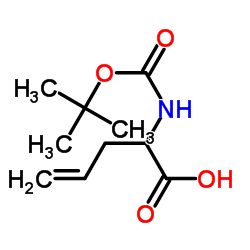2-((叔丁氧羰基)氨基)戊-4-烯酸结构式