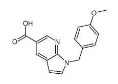 1-(4-甲氧基苄基)-1H-吡咯并[2,3-b]吡啶-5-羧酸结构式