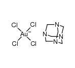 hexamethylenetetramine (H) tetrachloroaurate Structure