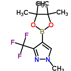 1-甲基-3-三氟甲基-4-吡唑硼酸频哪醇酯结构式