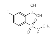 5-氟-2-(N-甲基氨磺酰基)苯基硼酸结构式