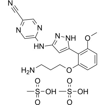Prexasertib dimesylate结构式