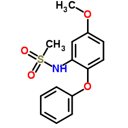 N-(5-甲氧基-2-苯氧基苯基)甲磺酰胺结构式