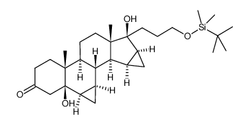 17α-[3-(tert-butyldimethylsilanyloxy)propyl]-6β,7β,15β,16β-dimethylen-5β-androstan-3β,5,17β-ol-3-one Structure