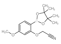 2-(5-Methoxy-2-(4,4,5,5-tetramethyl-1,3,2-dioxaborolan-2-yl)phenoxy)acetonitrile structure