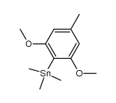 [2,6-dimethoxy-4-methylphenyl]trimethylstannane Structure