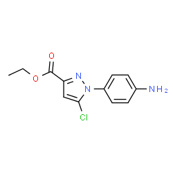 ETHYL1-(4-AMINOPHENYL)-5-CHLORO-1H-PYRAZOLE-3-CARBOXYLATE结构式