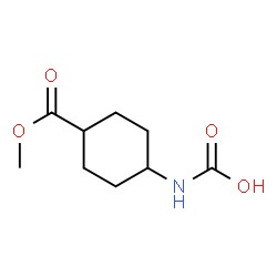 Cyclohexanecarboxylic acid, 4-(carboxyamino)-, 1-methyl ester, trans- (9CI) structure