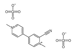 1-methyl-4-(1-methylpyridin-1-ium-4-yl)pyridin-1-ium-2-carbonitrile,diperchlorate结构式