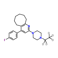 2-[4-(2H5)Ethyl-1-piperazinyl]-4-(4-fluorophenyl)-5,6,7,8,9,10-hexahydrocycloocta[b]pyridine Structure