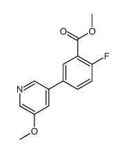 2-氟-5-(5-甲氧基吡啶-3-基)苯甲酸甲酯结构式