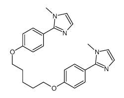 1-methyl-2-[4-[5-[4-(1-methylimidazol-2-yl)phenoxy]pentoxy]phenyl]imidazole结构式