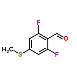 2,6-difluoro-4-(methylthio)benzaldehyde Structure